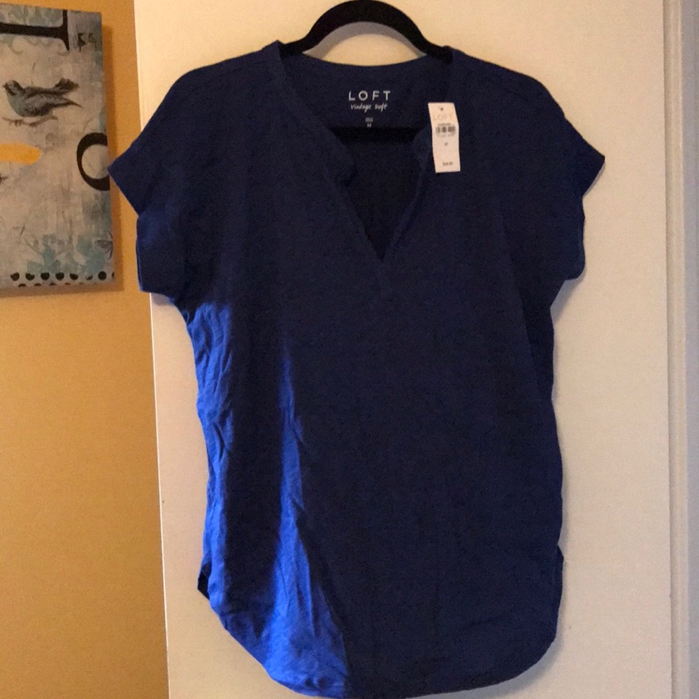 Loft vintage soft Split neck tee